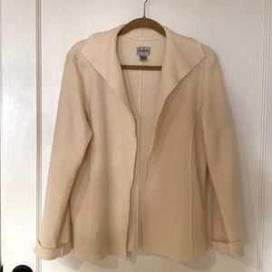 Chicos boiled wool relaxed fit cardigan